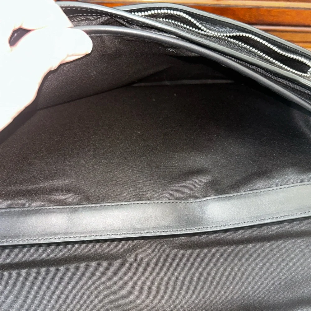 VTG COACH 70304 black leather transatlantic briefcase